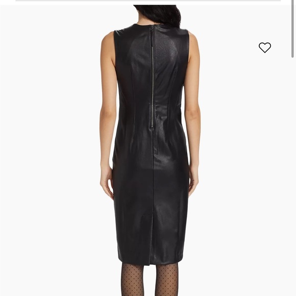 Spanx Black Faux Leather Dress sz 12 NWT - Picture 4 of 6